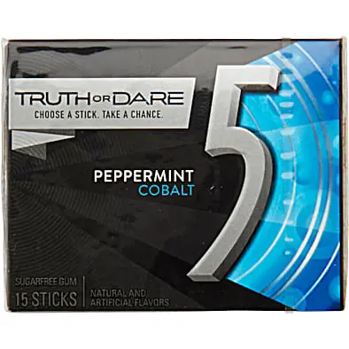 Wrigley's Truth Or Dare Gum 5 Peppermint Cobalt 