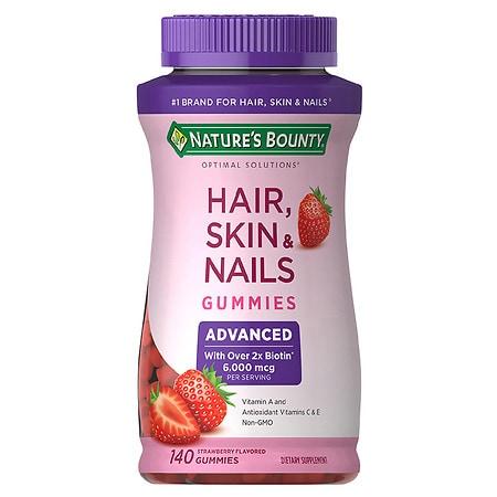 Nature's Bounty Hair Skin & Nails Gummies Advanced Biotin 140 soft gel