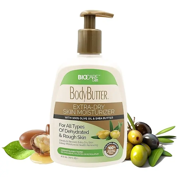 Biocare Labs Body Lotion Extra Dry Skin Moisturizer with Olive Oil & Shea Butter 473ml