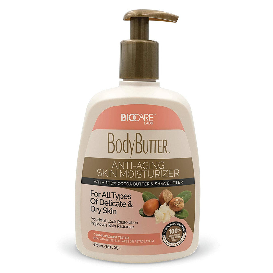 [25019] Biocare Labs Body Lotion Anti Aging Skin Moisturizer with Cocoa Butter & Shea Butter 473ml