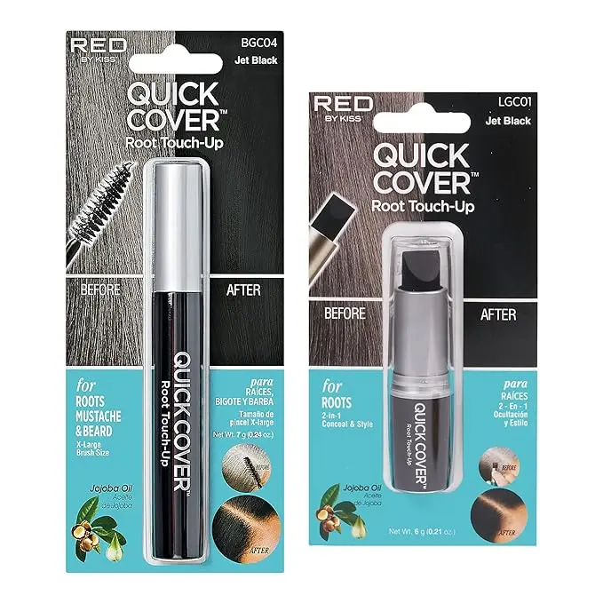 Red By Kiss Quick Cover Root Touch Up Jet Black LGC01