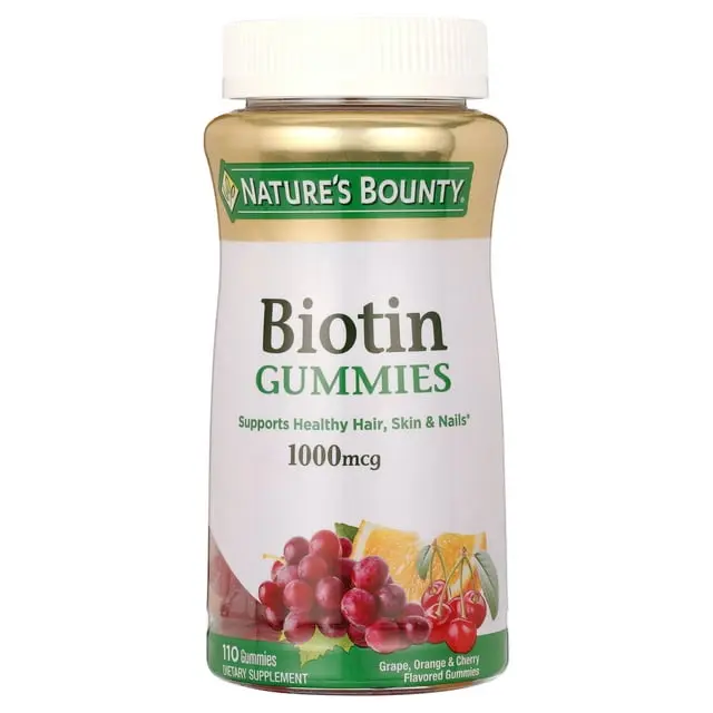 Nature's Bounty Biotin Gummies Healthy Hair, Skin & Nails 1000mcg