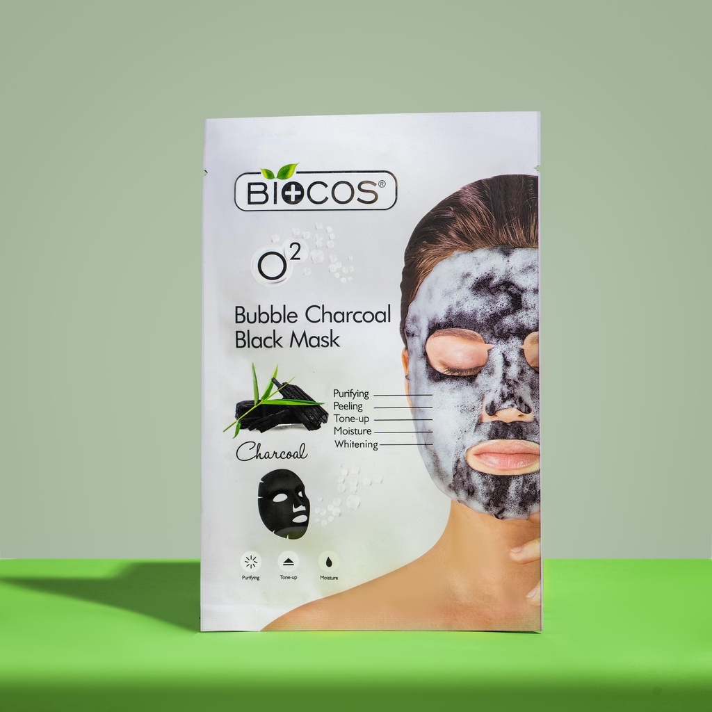 BioCos Bubble Charcoal Black Mask