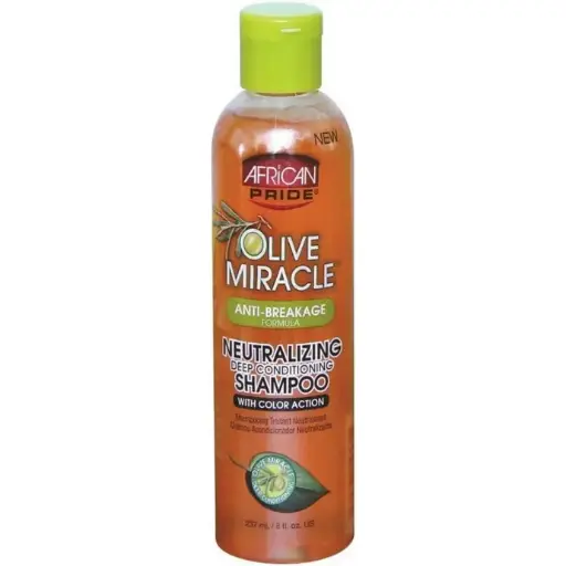 [11182] African Pride Olive Miracle Anti Breakage Neutralizing Deep Conditioning Shampoo 8oz