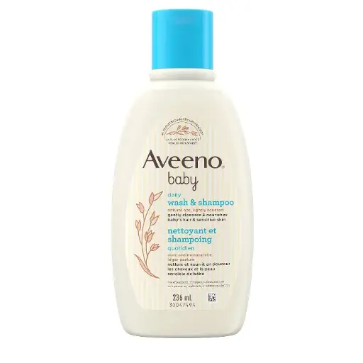 [21908] Aveeno Baby Wash & Shampoo Natural Oat Extract 12oz