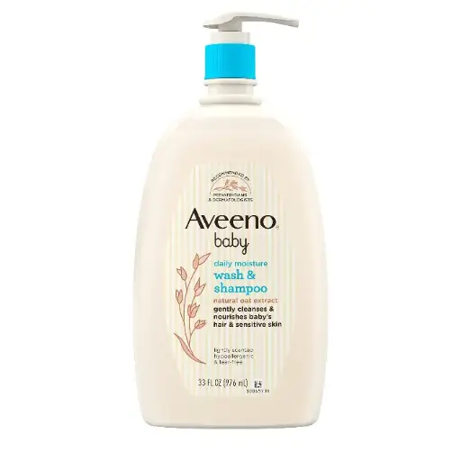 [21907] Aveeno Baby Wash & Shampoo Natural Oat Extract 33oz