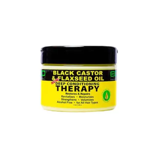 [20460] Eco styler Black Castor & Flaxseed Oil Deep Conditioning Therapy 12oz