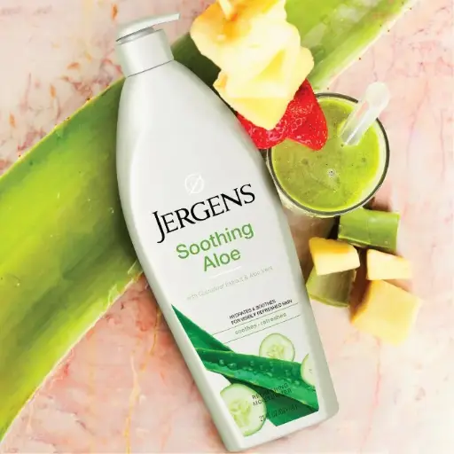 [16029] Jergens Body Lotion Soothing Aloe Moisturizer 21oz/621ml