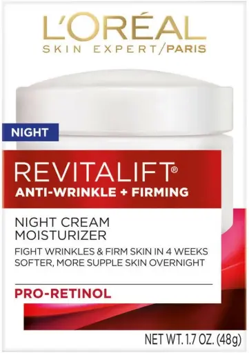 [21202] L'Oreal Night Moisturizer Cream RevitaLift Anti Wrinkle + Firming Cream 1.7oz