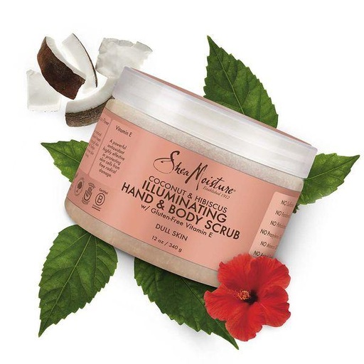 [15373] Shea Moisture Coconut & Hibiscus Hand & Body Scrub 340g