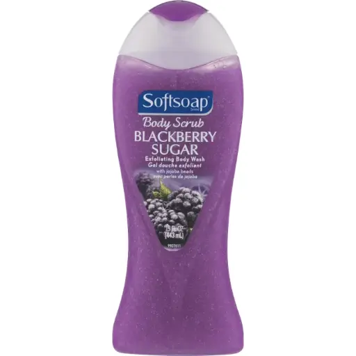 [20865] Soft Soap Body Oil Blackberry Sugar Body Scrub 15 oz