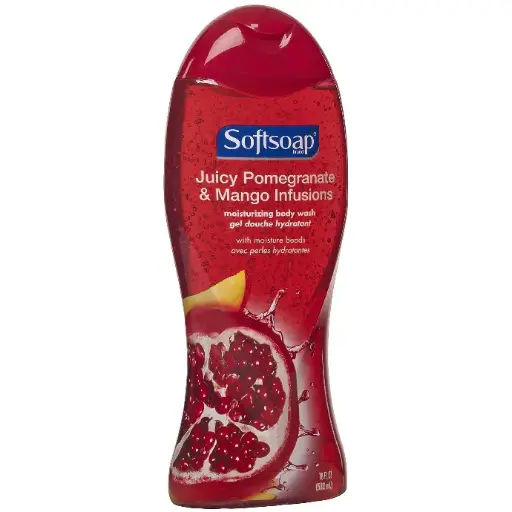 [12491] Soft Soap Body Wash Juicy Pomegranate & Mango Infusions 18oz