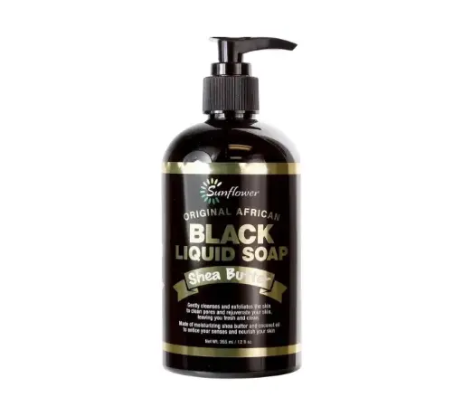 [21405] Sunflower Liquid African Black Soap Shea Butter 12oz