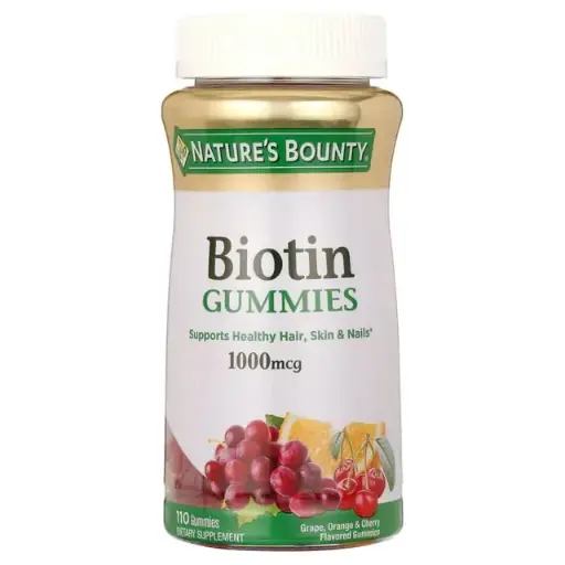 [25109] Nature's Bounty Biotin Gummies Healthy Hair, Skin & Nails 1000mcg